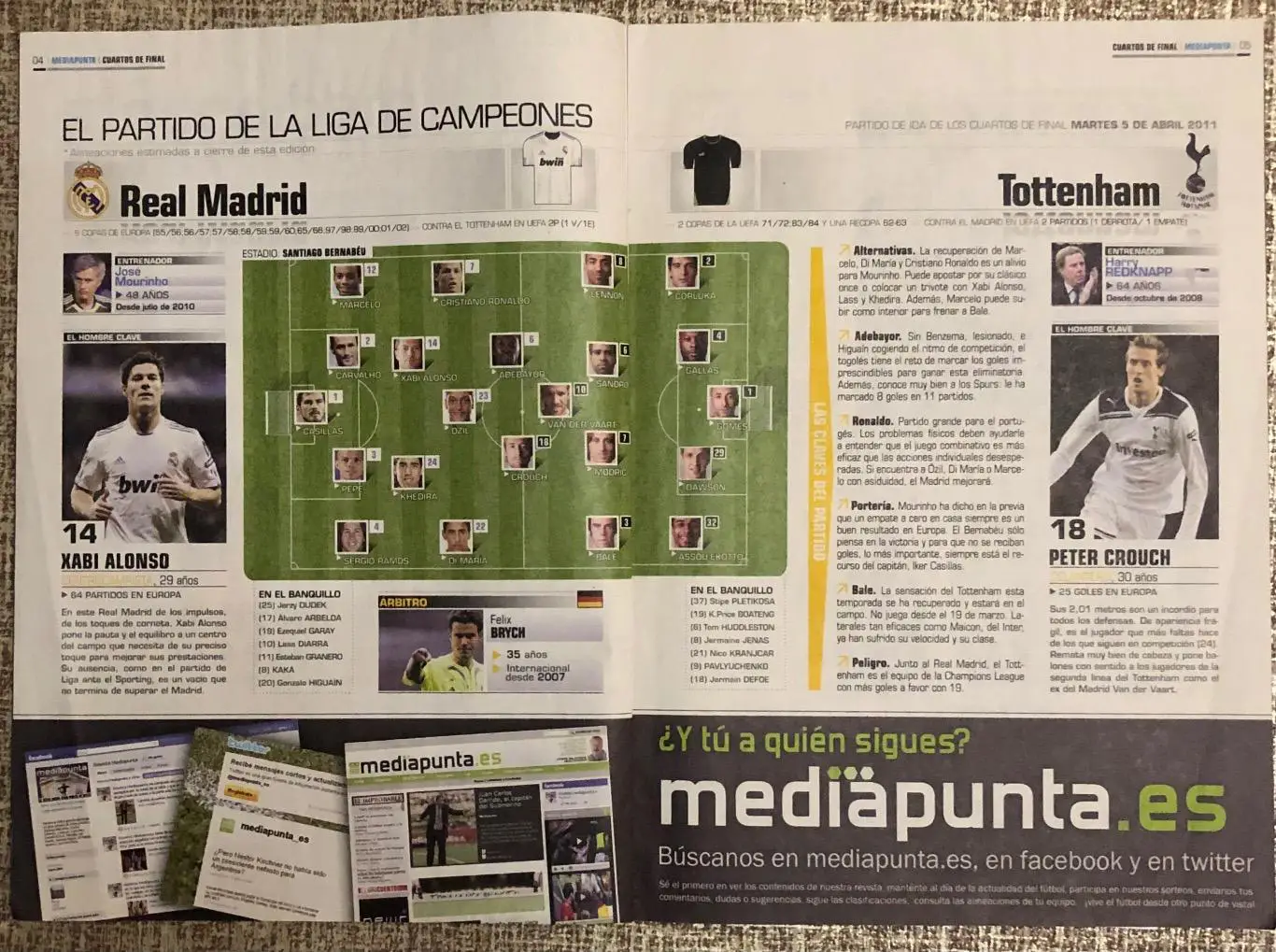 Реал Мадрид Испания - Тоттенхэм Хотспур Лондон Англия, 05.04.2011 1