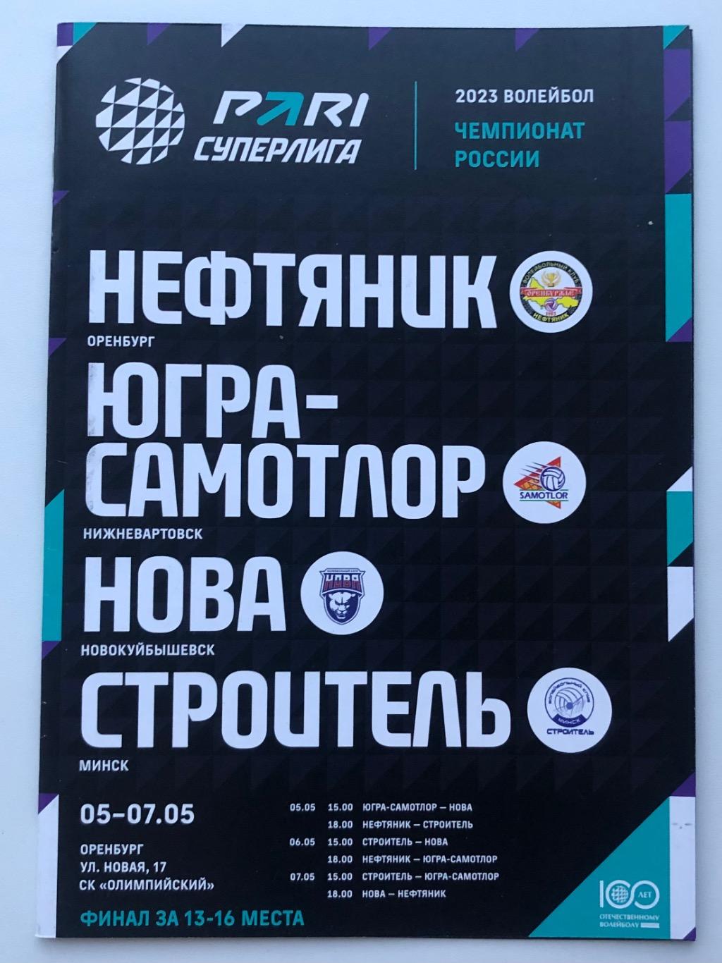 Волейбол Суперлига 2023 Оренбург Нижневартовск Новокуйбышевск Минск