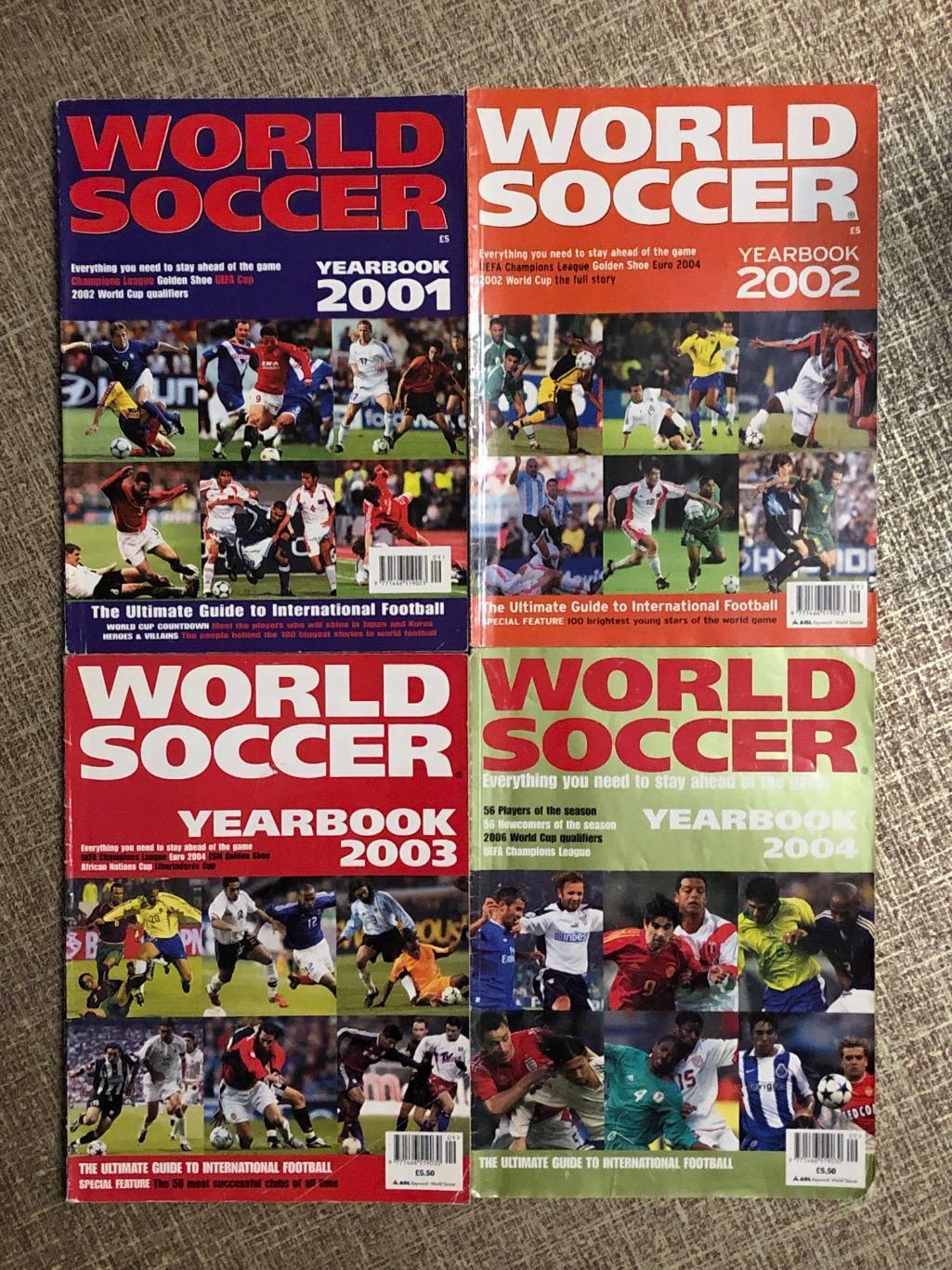 4 ежегодника World Soccer 2001-04