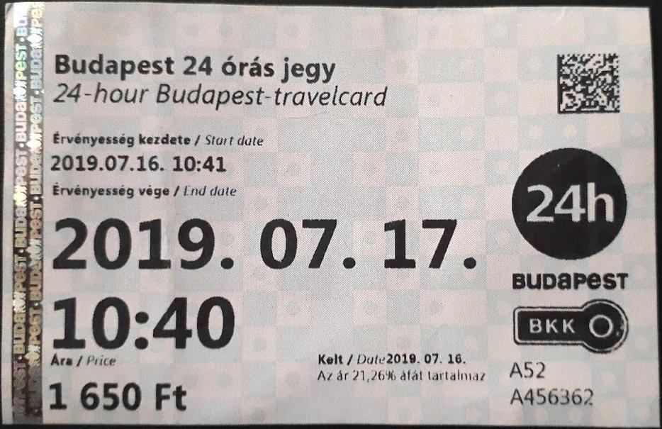 Проездной билет на 24 часа Будапешт