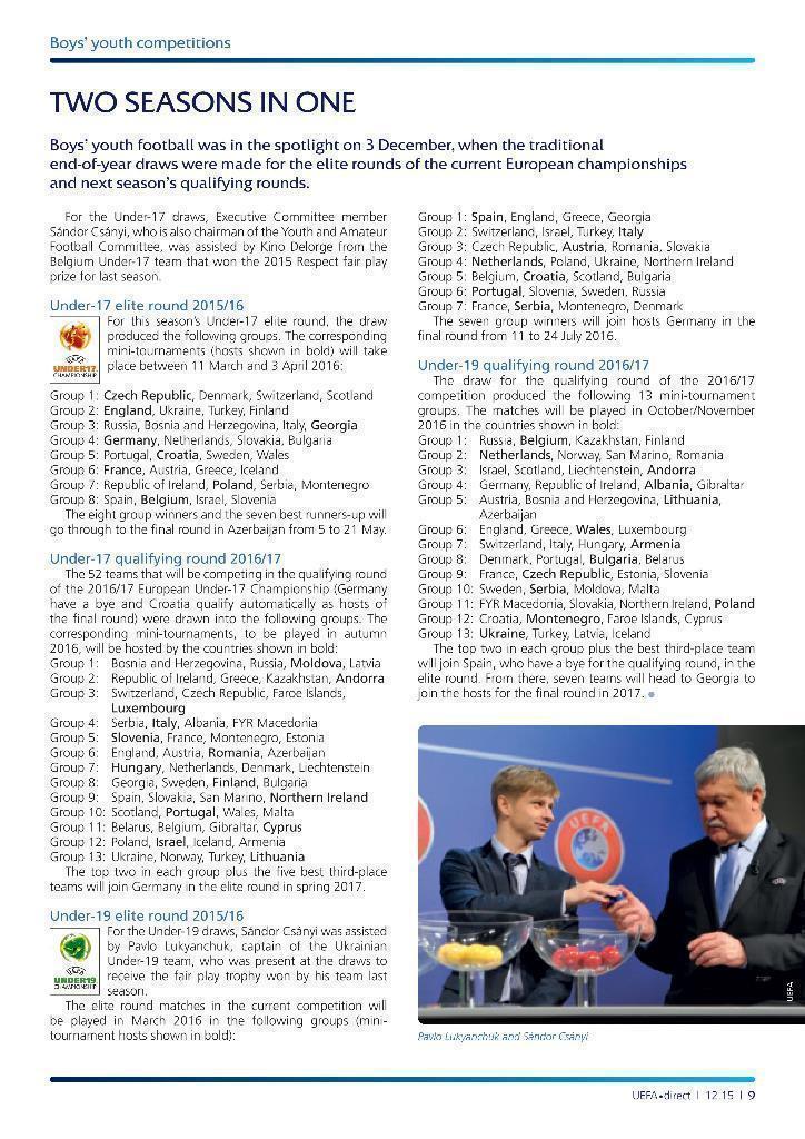 UEFA direct. Официальный журнал УЕФА № 154 (декабрь 2015) 2