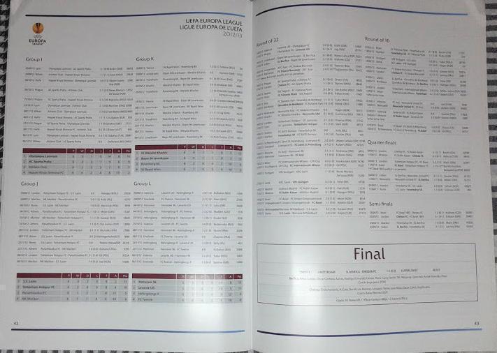 UEFA Competitions Results 2012/13. Статистический справочник УЕФА 4