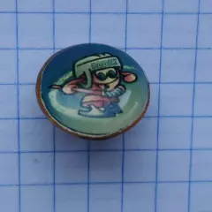 Значок. Хоккей с мячом. Родина Киров (талисман)