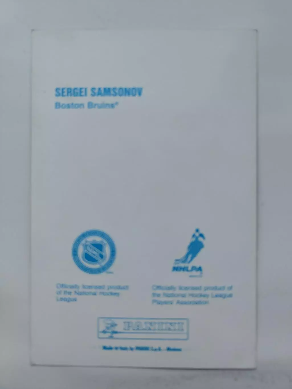 Sergei Samsonov/Сергей Самсонов Boston Bruins 1998-99 Panini Photocards 1