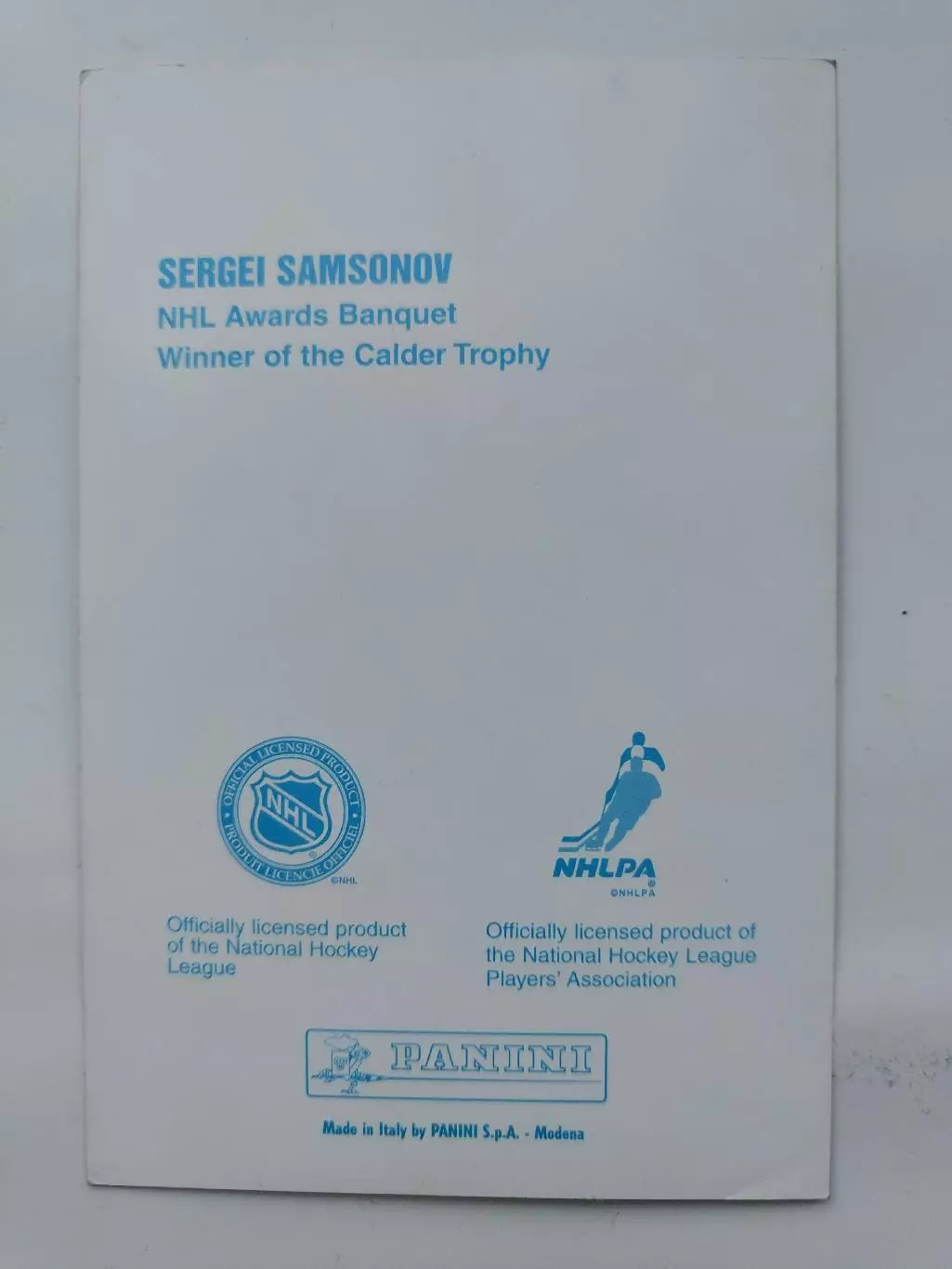 Sergei Samsonov/Сергей Самсонов Boston Bruins 1998-99 Panini Photocards 1