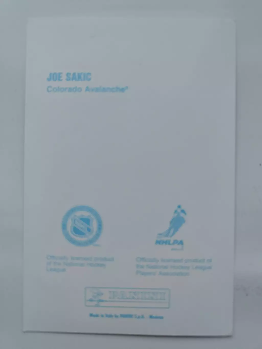 Joe Sakic/Джо Сакик Colorado Avalanche 1998-99 Panini Photocards 1