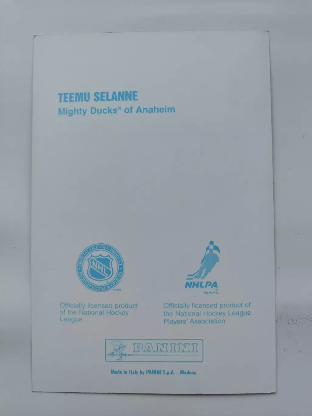 Teemu Selanne/Теему Селянне Mighty Ducks of Anaheim 1998-99 Panini Photocards 1