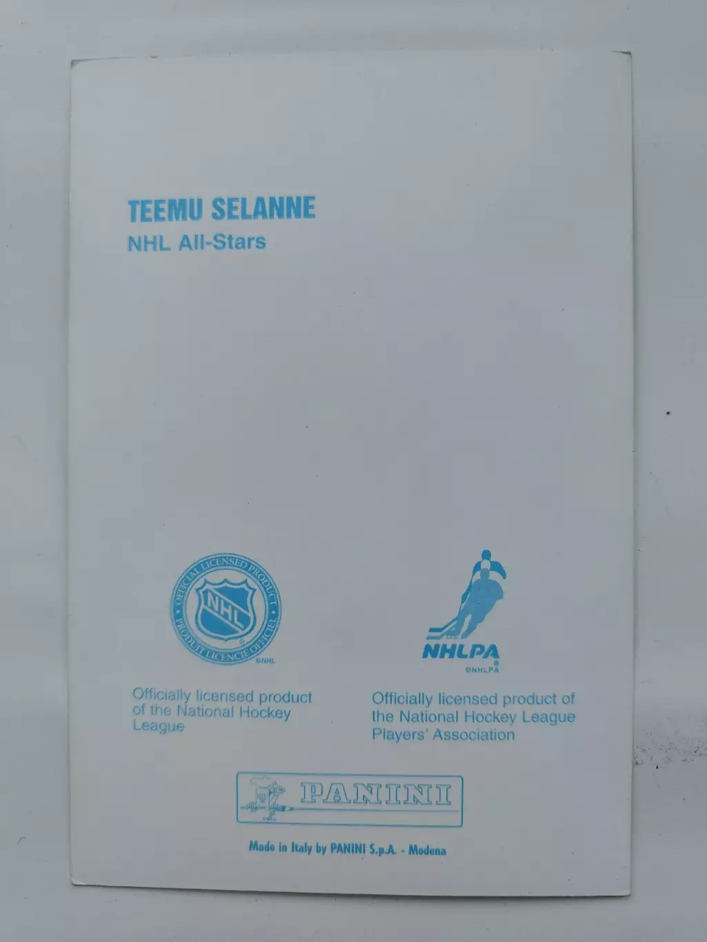 Teemu Selanne/Теему Селянне NHL All-Stars 1998-99 Panini Photocards 1