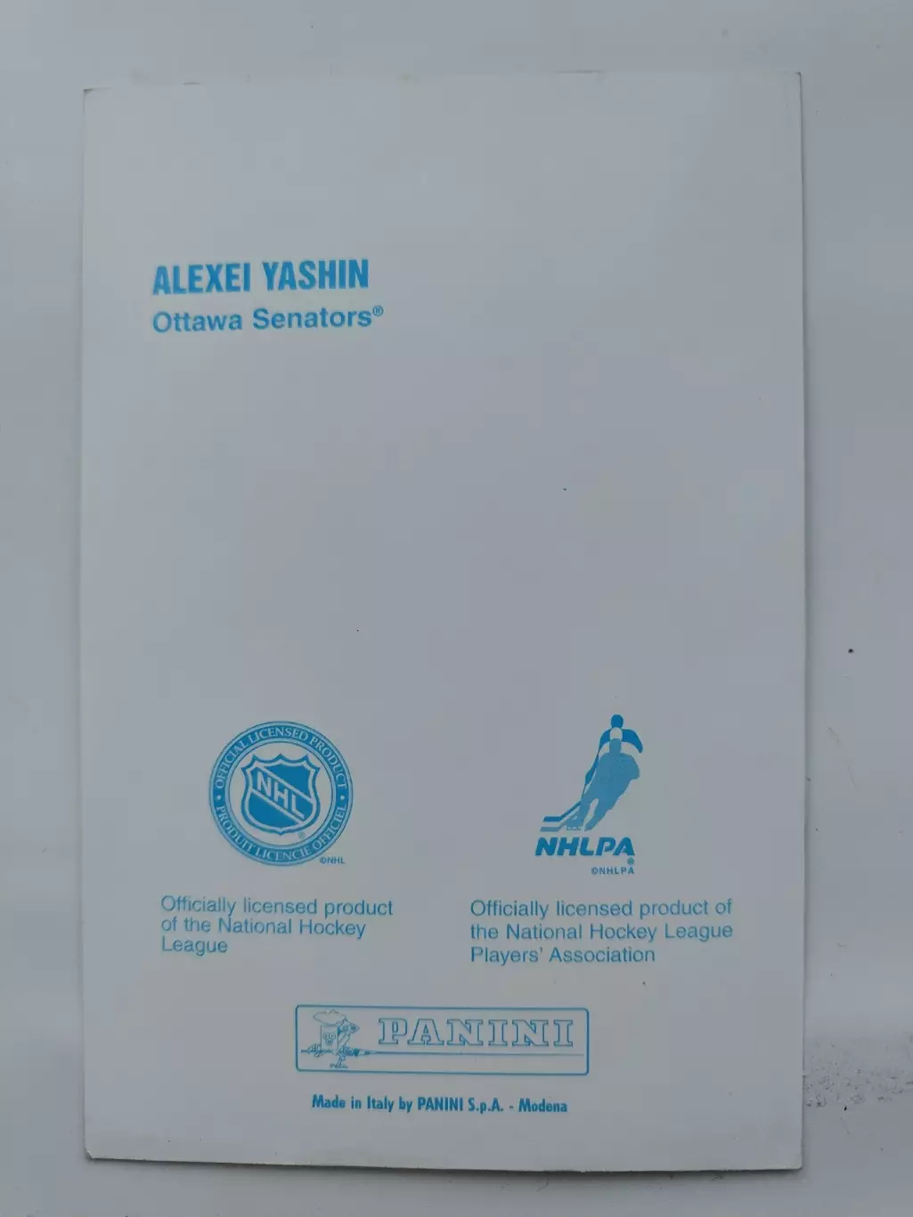 Alexei Yashin/Алексей Яшин Ottawa Senators 1998-99 Panini Photocards 1