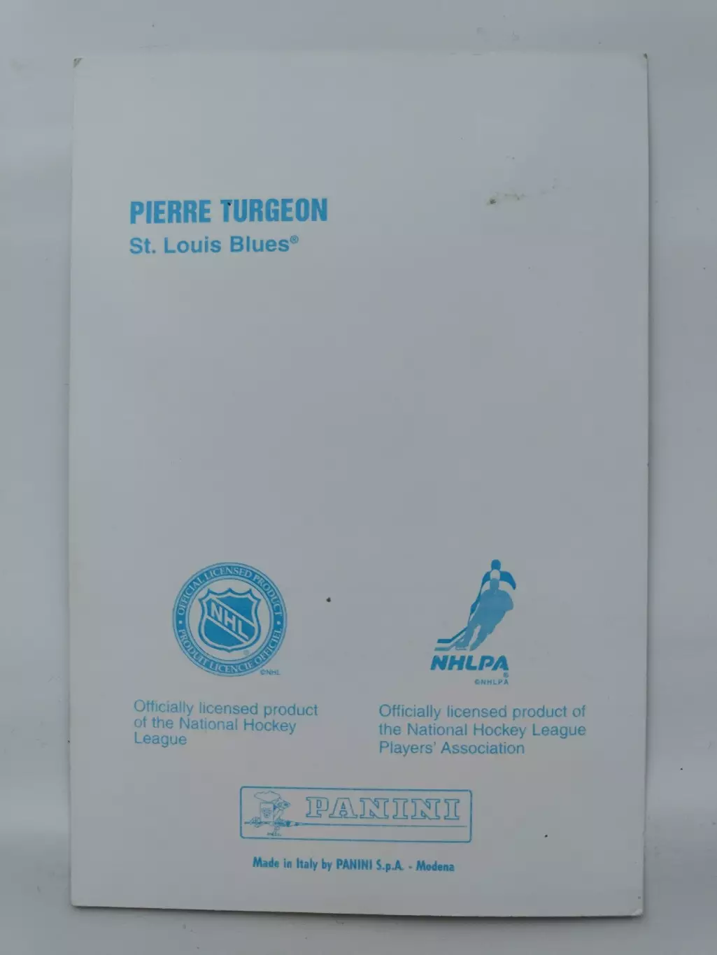 Pierre Turgeon/Пьер Тюржон St. Louis Blues 1998-99 Panini Photocards 1