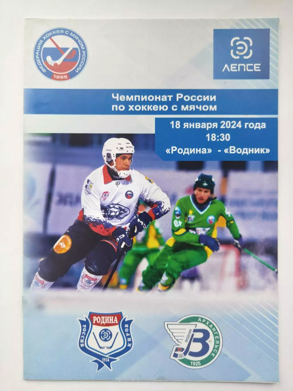 Хоккей с мячом. Родина Киров - Водник Архангельск 18 января 2024