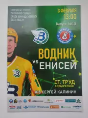 Хоккей с мячом. Водник Архангельск - Енисей Красноярск 3 февраля 2024