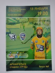 Хоккей с мячом. Водник Архангельск - АК Барс-Динамо Казань 18 января 2023