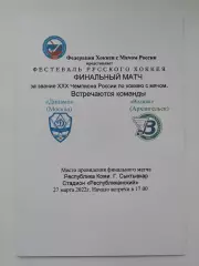 ФИНАЛ Хоккей с мячом Сыктывкар Динамо Москва - Водник Архангельск 27 марта 2022
