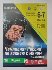 Хоккей с мячом Водник Архангельск Динамо-АК Барс Казань 6/7 марта 2022 плей-офф