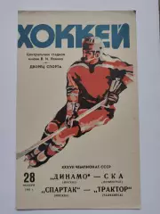 Динамо Москва - СКА Ленинград Спартак Москва - Трактор Челябинск 28 ноября 1982