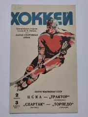 ЦСКА Москва - Трактор Челябинск Спартак Москва - Торпедо Горький 2/3 ноября 1982