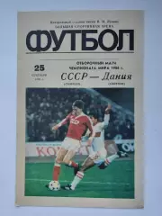 Москва. СССР - Дания 1985 отбор. ЧМ