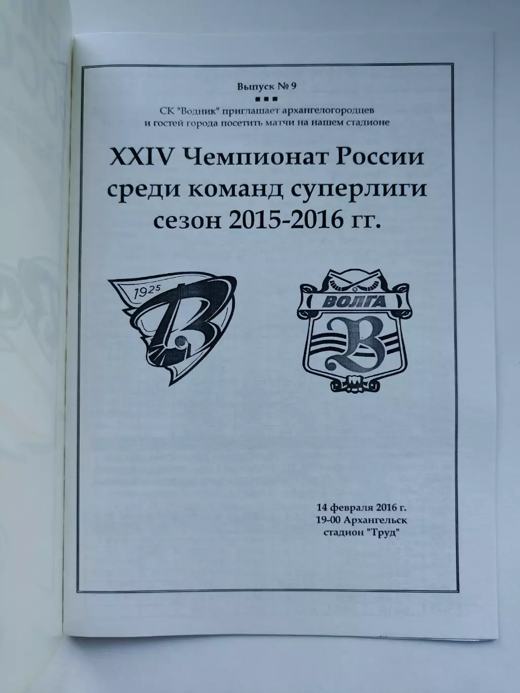 Хоккей с мячом. Водник Архангельск - Волга Ульяновск 14 февраля 2016 1