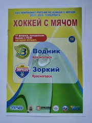 Хоккей с мячом. Водник Архангельск - Зоркий Красногорск 17 февраля 2014