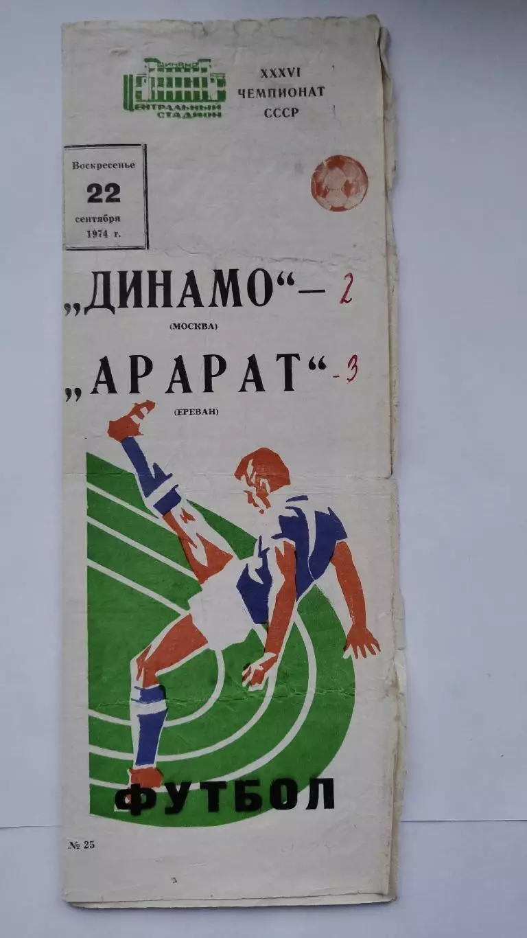 Динамо Москва - Арарат Ереван 1974