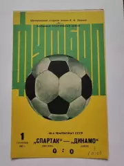 Спартак Москва - Динамо Киев 1983 (желтая)