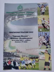 Торпедо Москва - Алания Владикавказ 2002