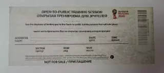 Билет. Казань. Открытая тренировка сборная Колумбия 14 июня 2018 Чемпионат Мира