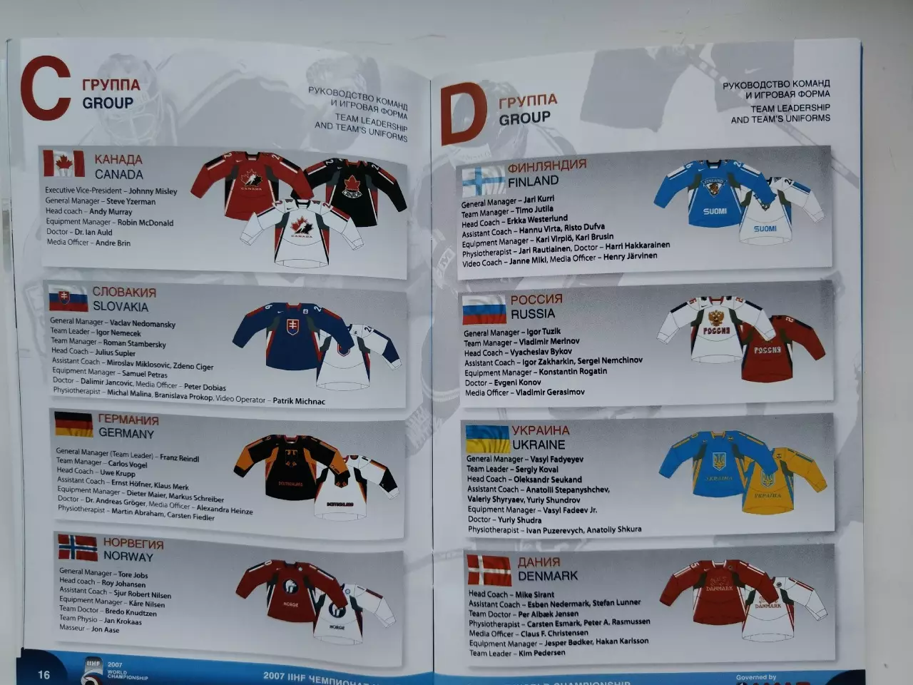 Официальный/Official Guide Москва/Мытищи 2007 Чемпионат мира по хоккею 4