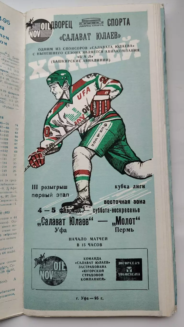 Салават Юлаев Уфа - Молот Пермь 4/5 февраля 1995