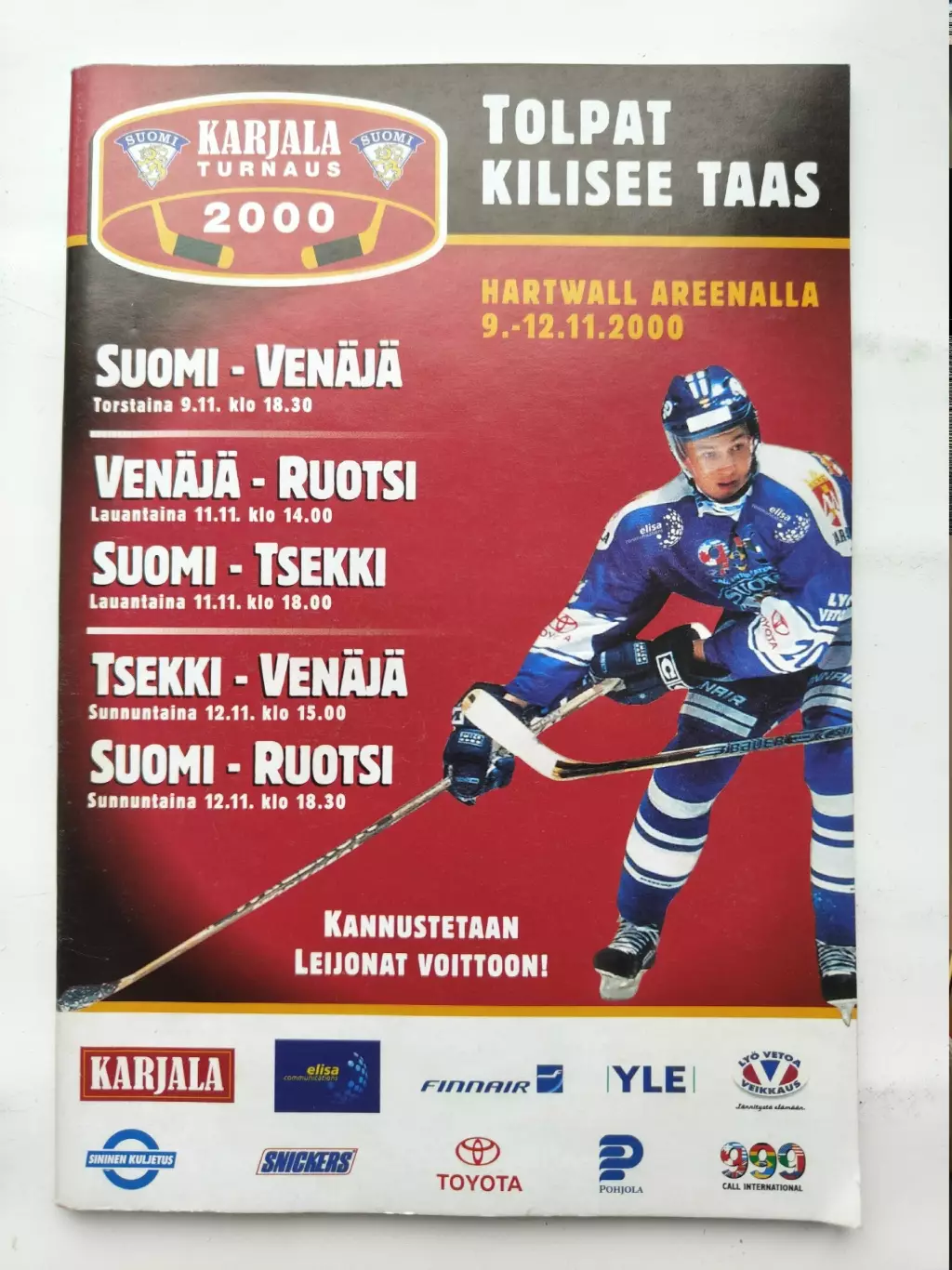Кубок Карьяла 2000 Финляндия Россия Швеция Финляндия