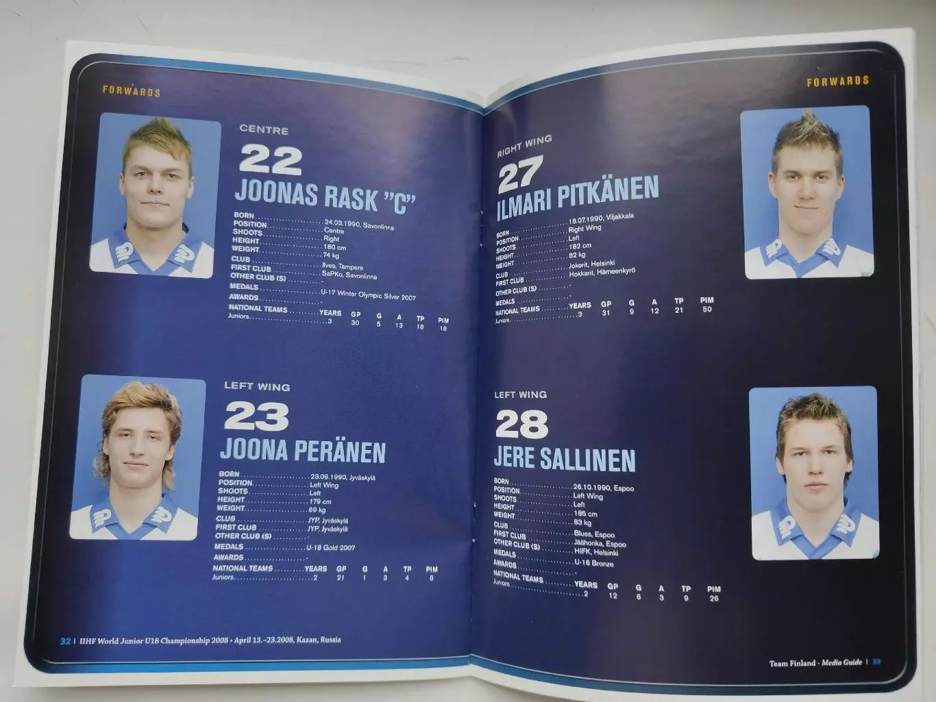Хоккей. Media Guide/Медиа гайд Сборная Финляндия U18 (Чемпионат Мира 2008) 5