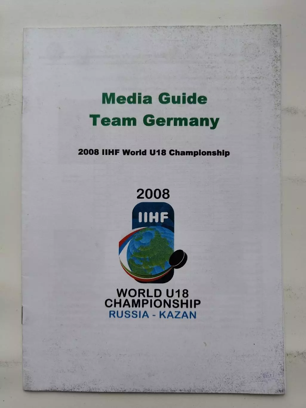 Хоккей. Media Guide/Медиа гайд Сборная Германия U18 (Чемпионат Мира 2008)