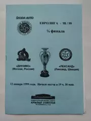 Динамо Москва Россия - Лександ Швеция 12 января 1999 Евролига