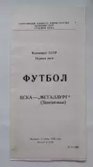 ЦСКА Москва - Металлург Запорожье 1989 (КЛС)