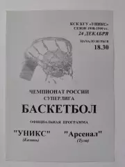 Баскетбол. Уникс Казань - Арсенал Тула 24 декабря 1998