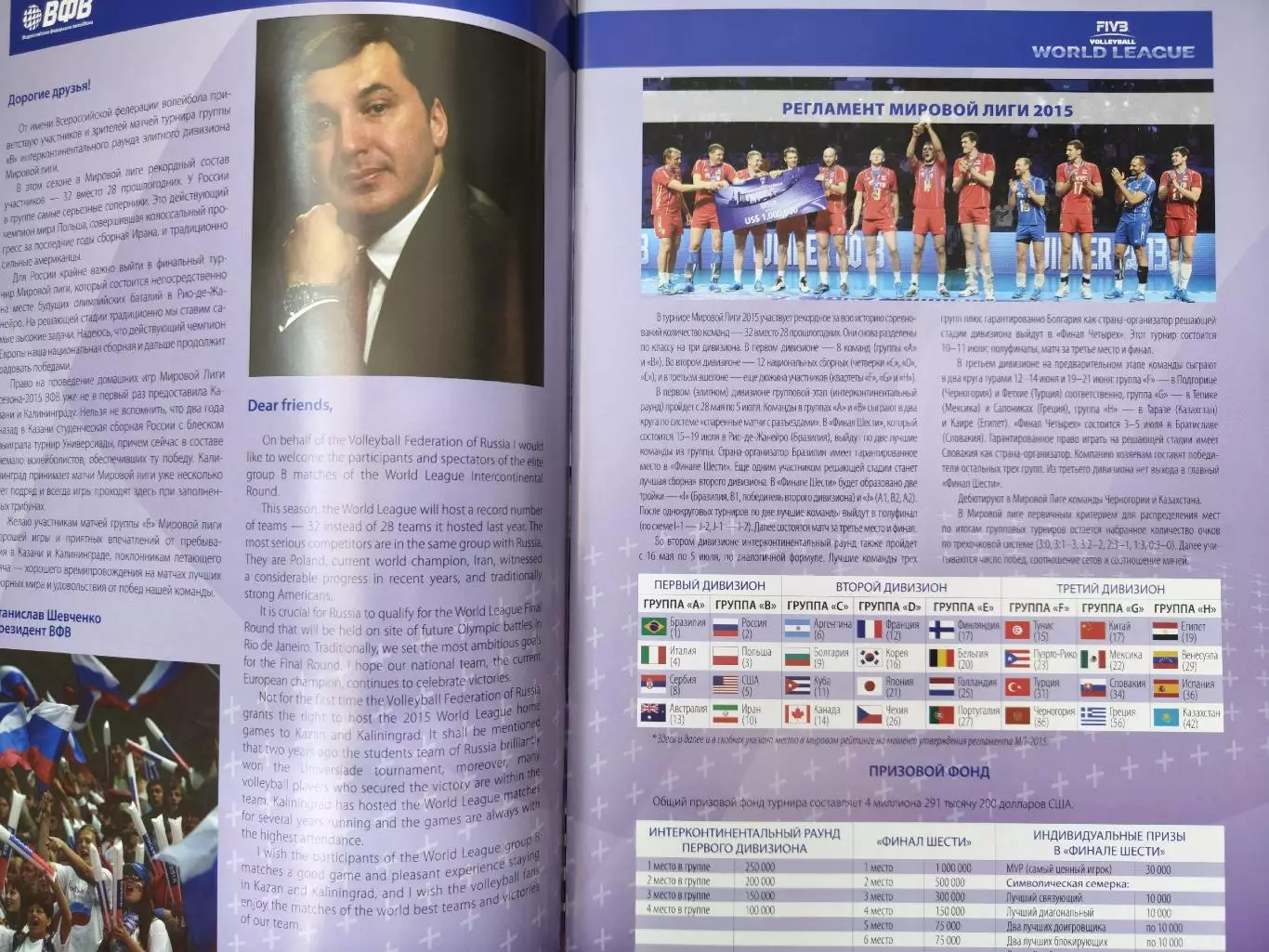 Волейбол Казань/Калининград Мировая Лига 2015 Россия Иран Польша США Формат А4 1