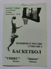 Баскетбол. Уникс Казань - Динамо Майкоп 14 ноября 1999