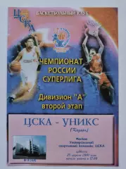 Баскетбол. ЦСКА Москва - Уникс Казань 28 апреля 2001