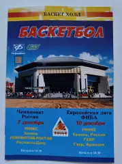 Баскетбол. Уникс Казань - Локомотив Ростов ЧР + Гавр Франция Евролига 2003