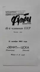 Зенит Ленинград - ЦСКА Москва 1983