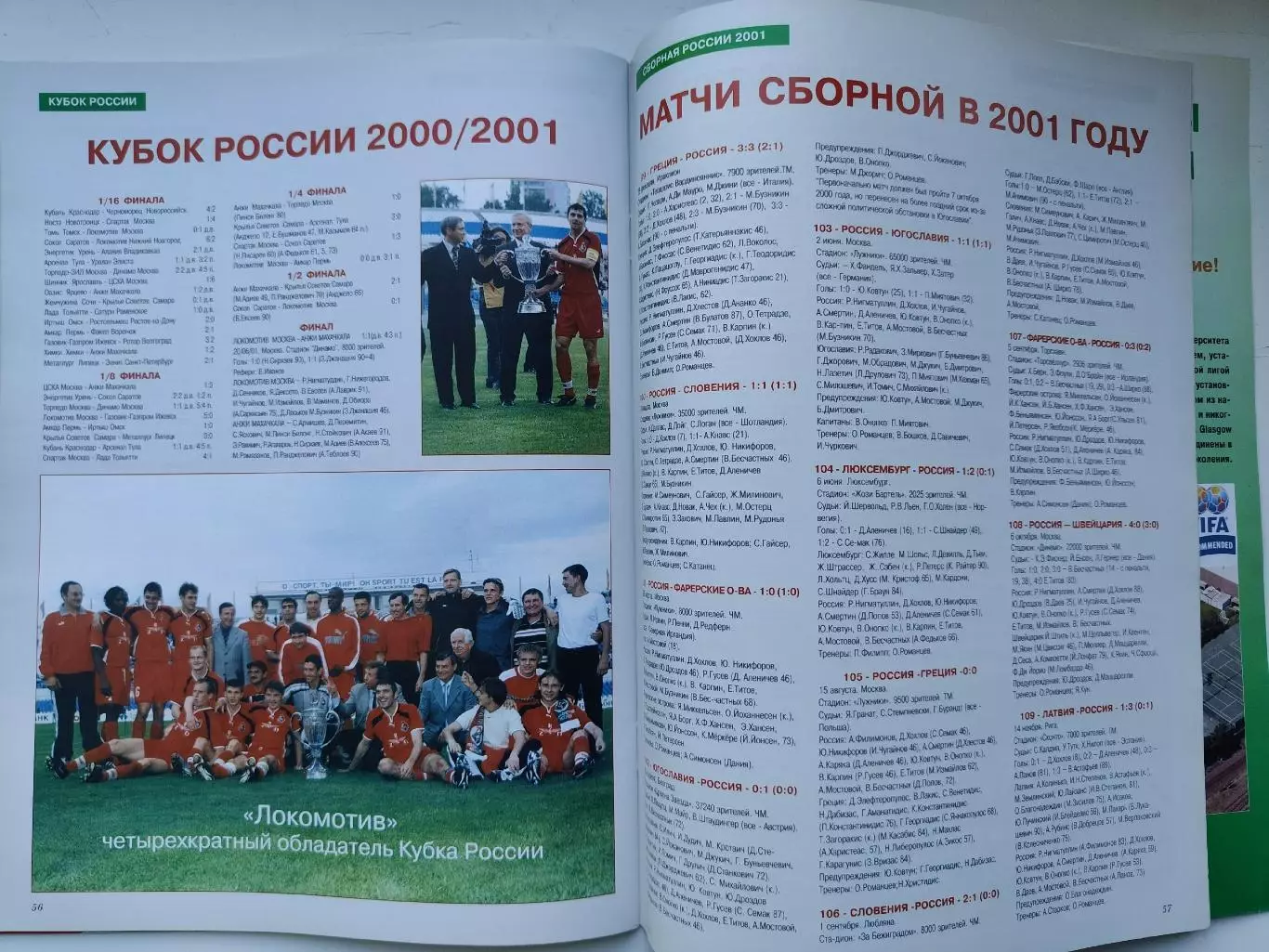 Футбол. Ежегодник Мир футбола 2002 Премьер-лига (Статистика Постеры команд) 6
