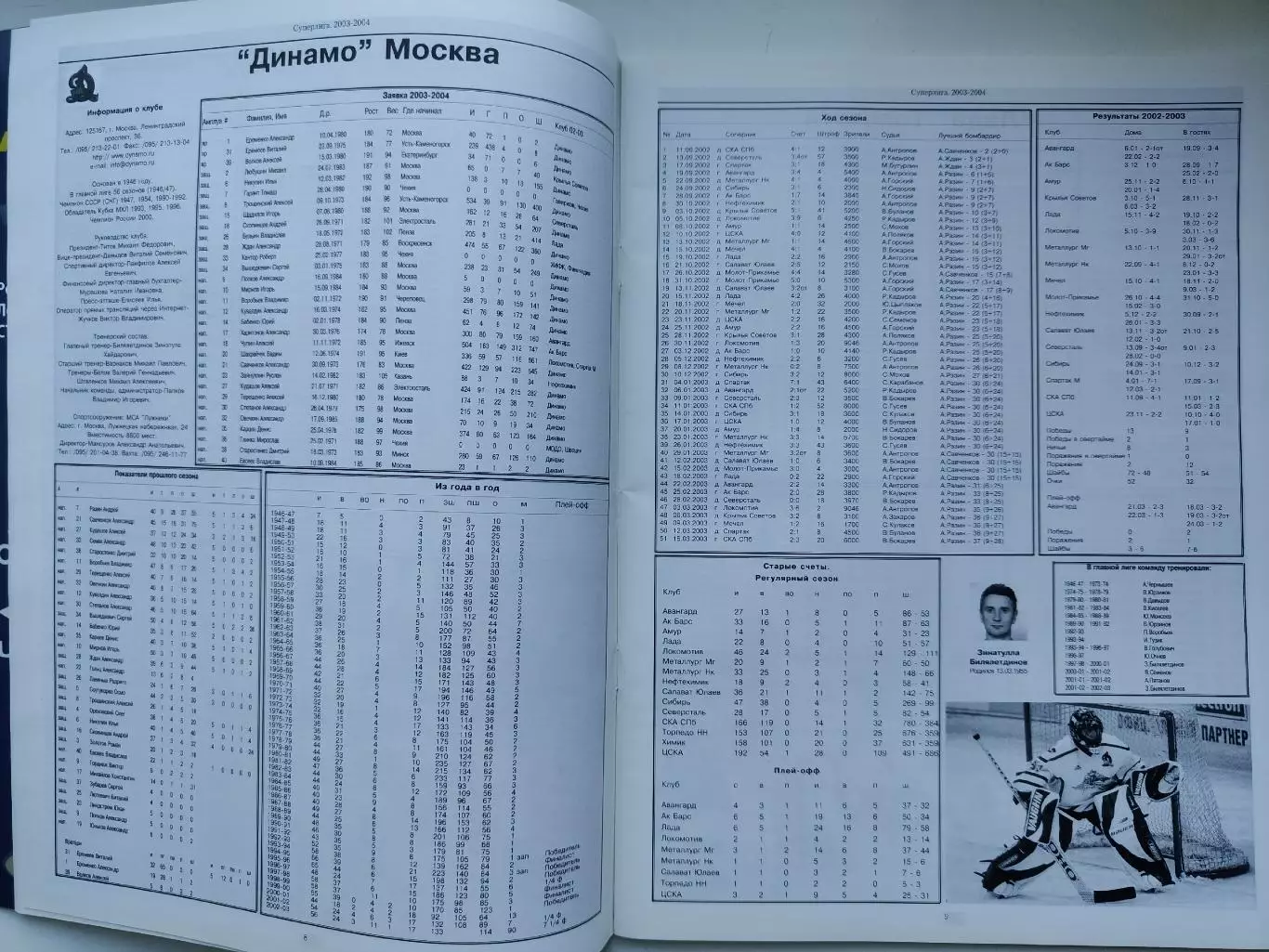 Хоккей. Мир хоккея 2003/04 Суперлига и высшая лига (Статистика Постеры команд) 3