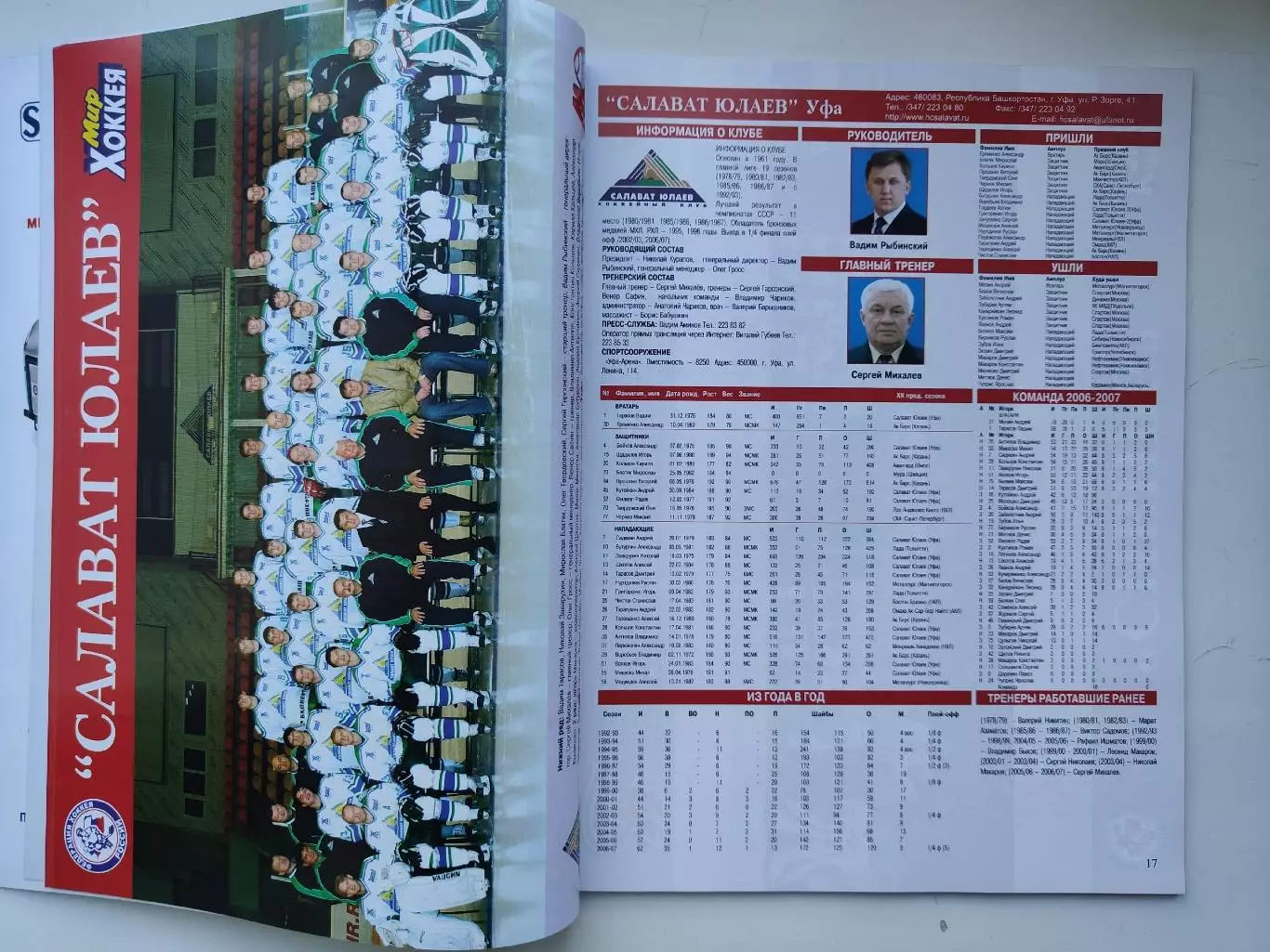 Хоккей. Мир хоккея 2007/08 Суперлига и высшая лига (Статистика Постеры команд) 2