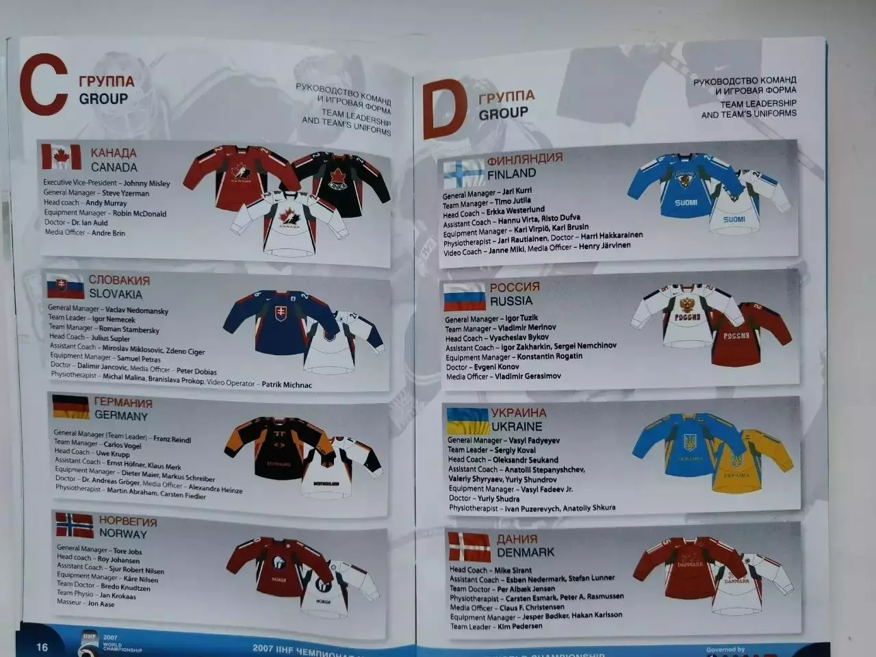Официальный/Official Guide Москва/Мытищи 2007 Чемпионат мира по хоккею 4