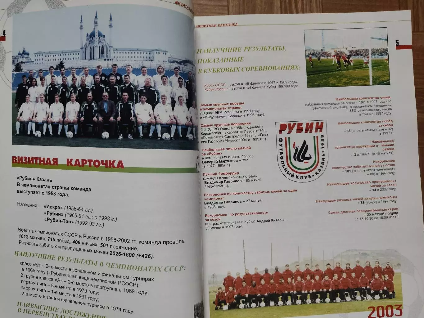 Футбол. Казань 2003 (Формат А4 78 страниц) 2
