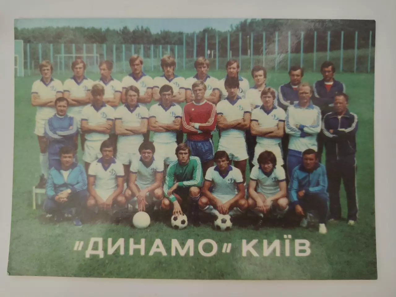 Открытка. Футбол. Динамо Киев - Чемпион СССР 1981 (размер 15/10 см)