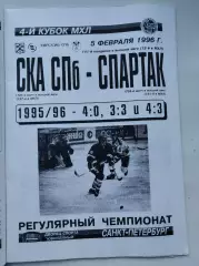 СКА Санкт-Петербург - Спартак Москва 5 февраля 1996