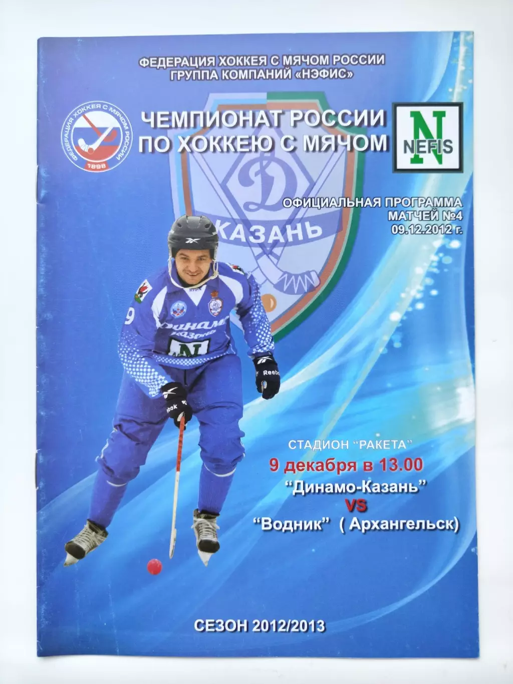 Хоккей с мячом. Динамо Казань - Водник Архангельск 9 декабря 2012