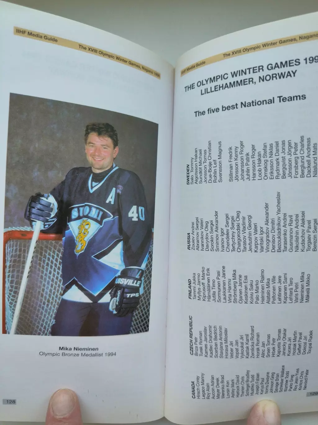 Нагано. Олимпиада 1998 Офиц. Media Guide Россия Канада Швеция Фины...(192 стр.) 3